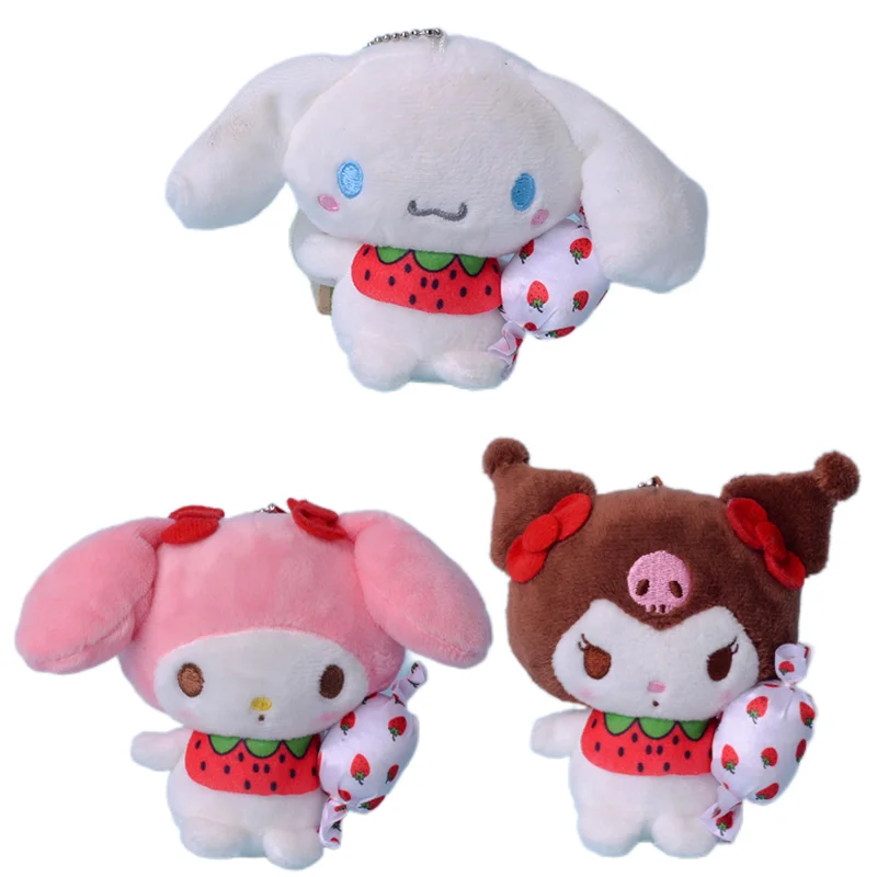 

Мультяшный Sanrioed My Melody Kuromi Cinnamoroll серии Конфет, милые плюшевые мягкие куклы, кулон, подарок для детей