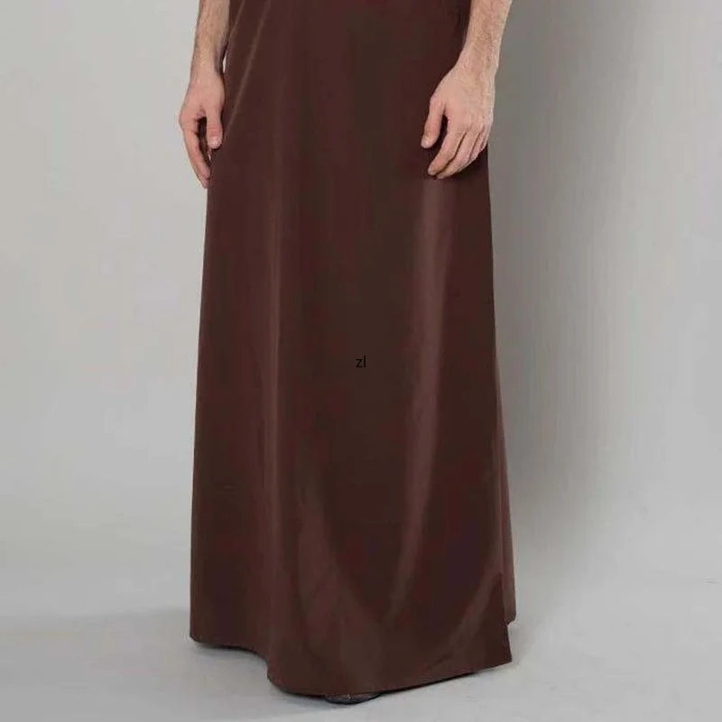 Men's Robe Dubai Muslim Embroidered Short Sleeve Comfortable Breathable Spring Summer 2022 Kaftan Moroccan Saudi Dubai Vestidos