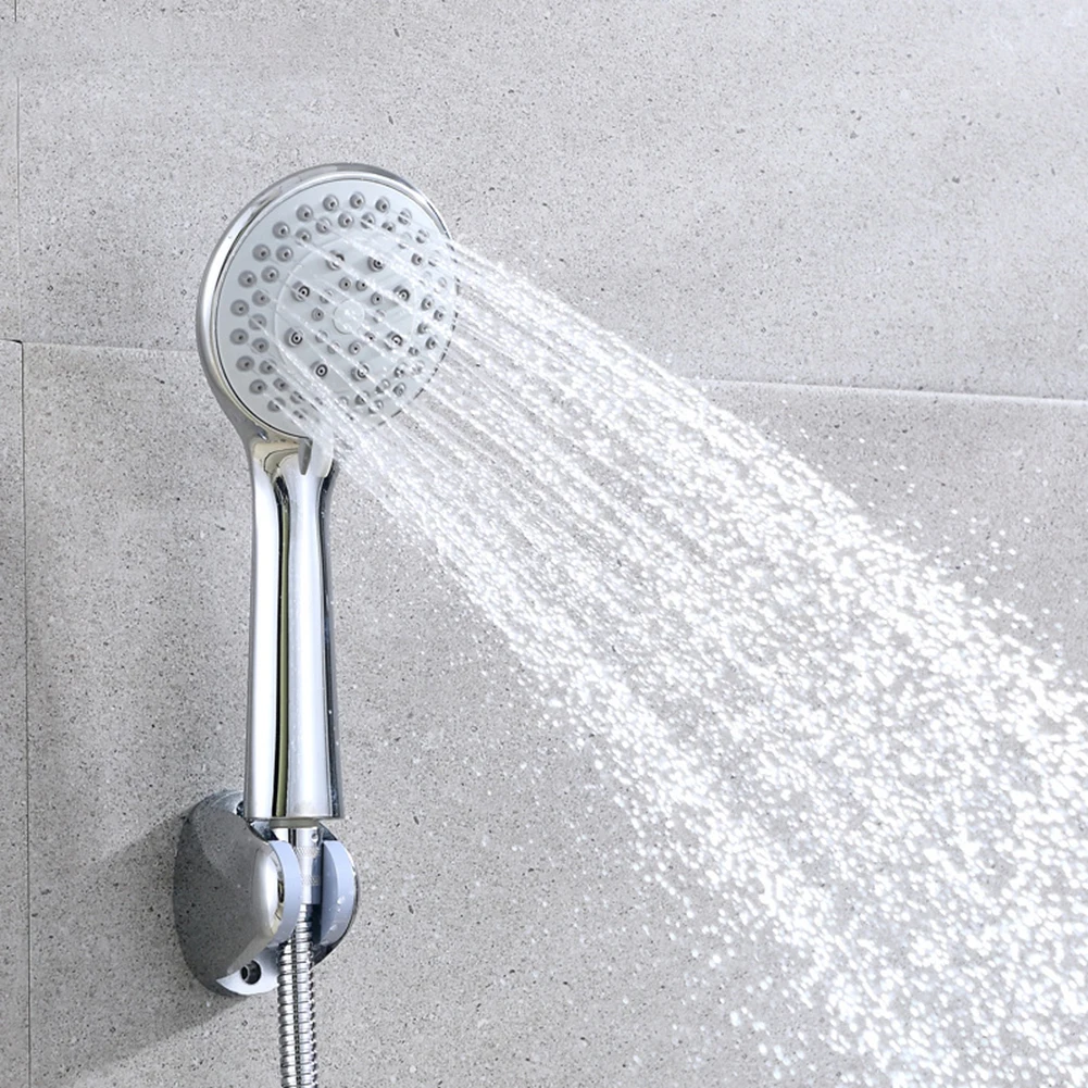 

Handle Shower Head Wall Bracket Hose Set 5-Speed 4 Points Adjustment Pressurized Hand Spray Shower Bathroom Decoration Hardware