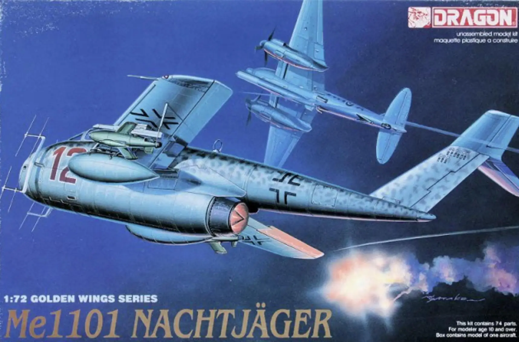 DRAGON 5014 Масштаб 1/72 Серия Golden Wings Me1101 Набор моделей Nacht Jager