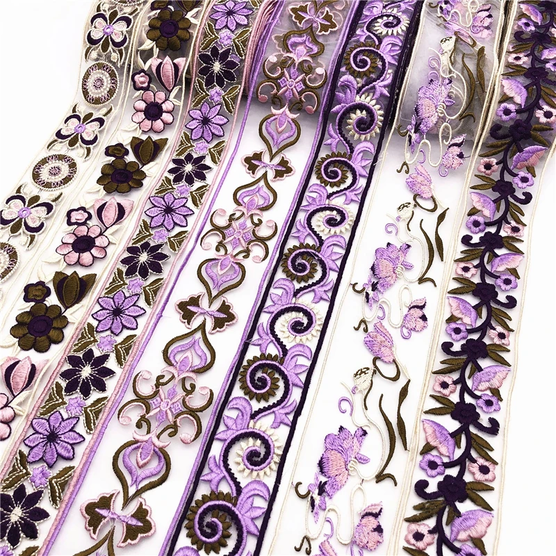 4 5-6 5 см широкая Этническая сетка с вышивкой кружева штрих-кода DIY одежда воротник