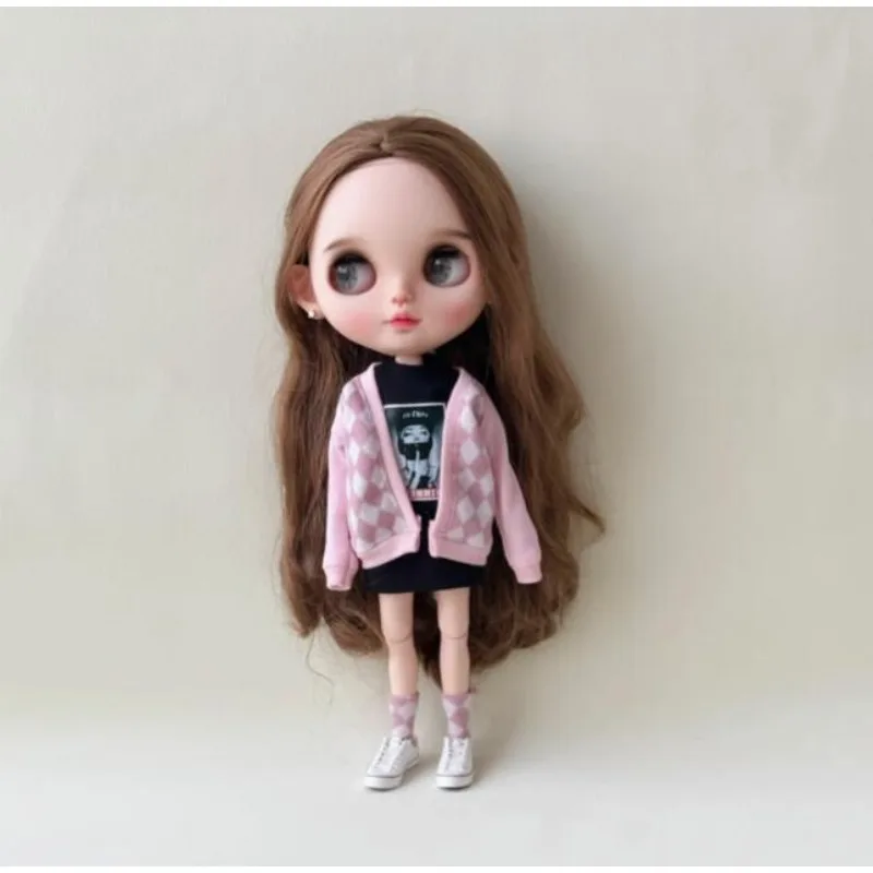 BBIKG342 New styles Customized Doll pink clothes tshirt hoodies pants for your bb fr ob24 ob27 pp liccaa blythee dolls