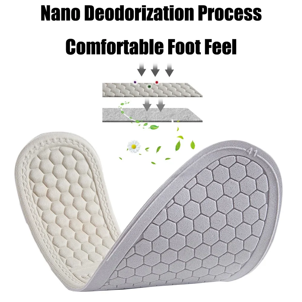 4D Massage Insoles for Shoes Men Women Soft Comfortable  Breathable Cushion Sport Insoles Feet Care Plantar Fasciitis Insole
