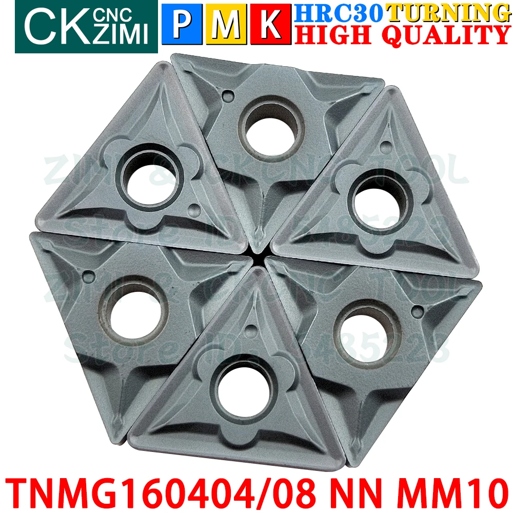 

TNMG160404 NN MM10 TNMG160408 NN MM10 Carbide Inserts External Turning Insert Tool TNMG 1604 CNC metal lathe Turning cutter tool