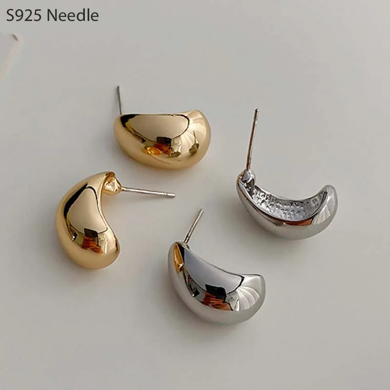 

Женские серьги-гвоздики из серебра 925 пробы, в форме бобы