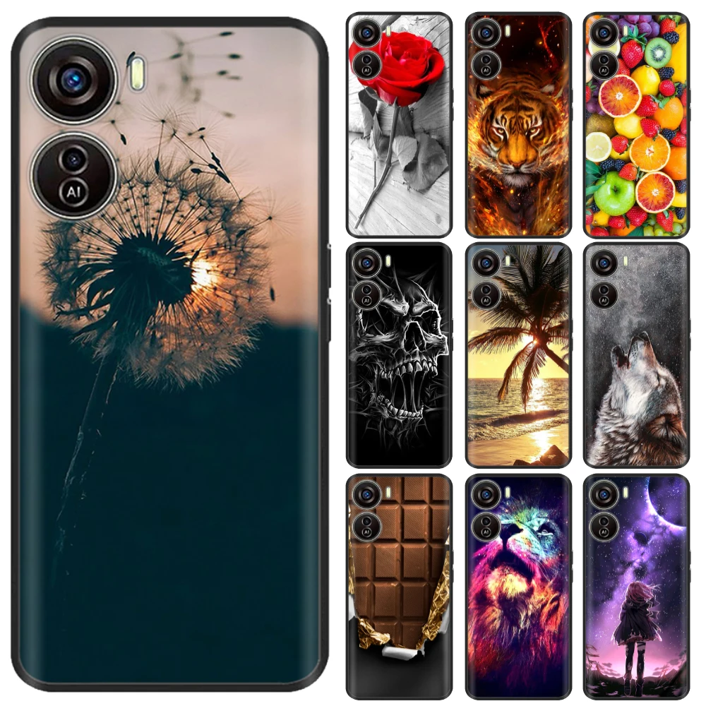 Чехол из мягкого ТПУ для ZTE Blade V50 с рисунком