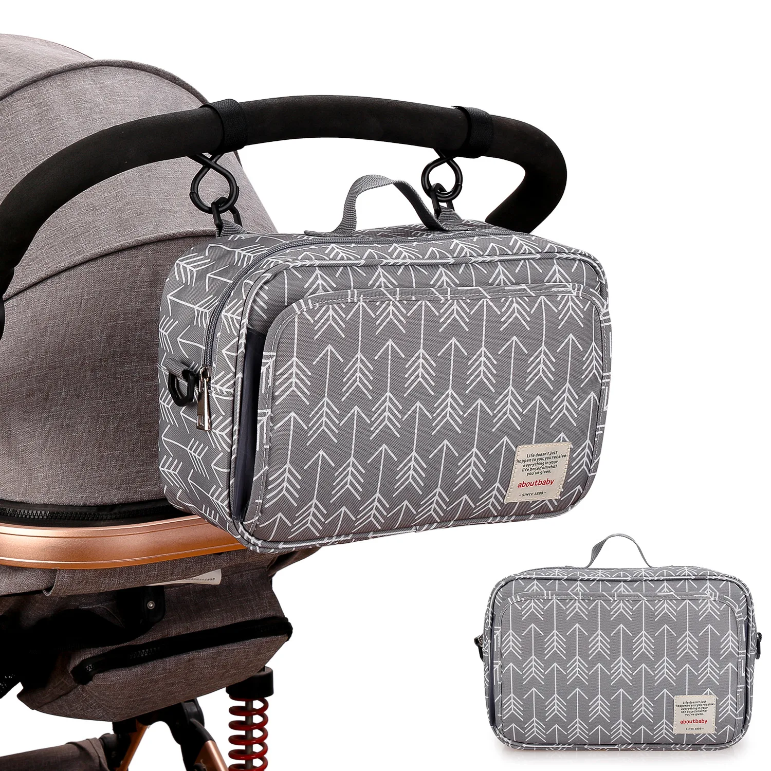 ZK50 Waterproof Stroller Stroller Bag Storage Stroller Hanging Bag Diaper Bag Baby Outing Mommy Bag