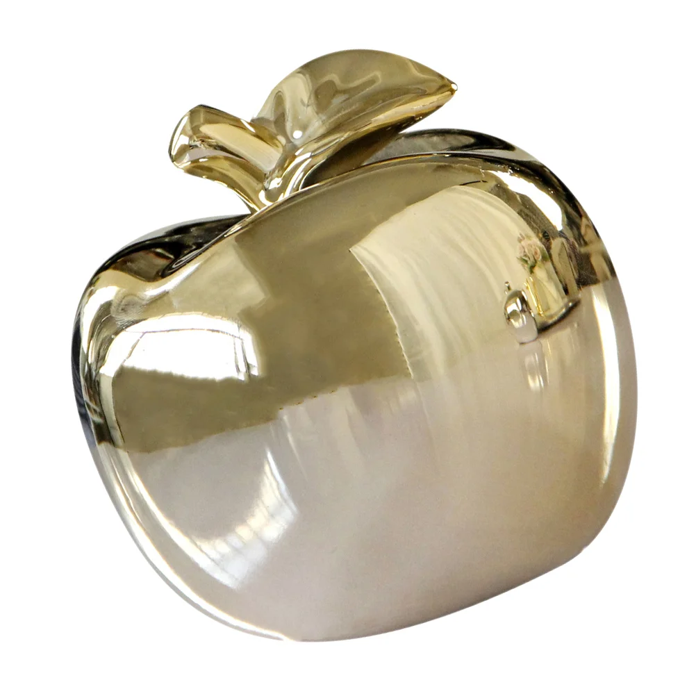 

Fruit Ornament Christmas Ceramic Decoration Sculpture Ornaments Statue Decorative Decortable Desktop Paperweight Golden Party