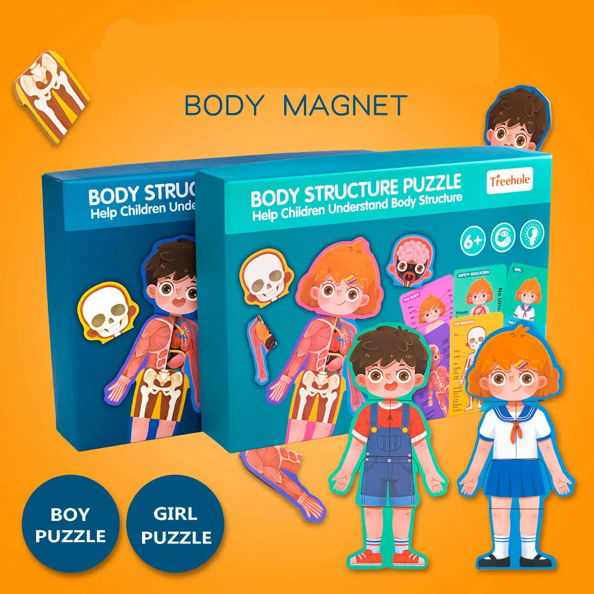 

Kids Body Structure Cognitive Teaching Puzzles Learning Educational Wood Toys Science Help Children Understand Body Jigsaw Game