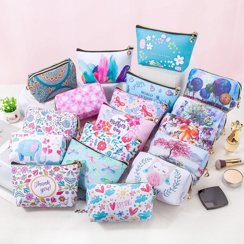 

Large Capacity Cosmetic Bags for Woman Waterproof PU Washing Bags Kawaii Cartoon Cosmetic Bags Outdoor Storage Bags