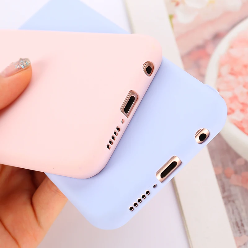 

Candy Color Silicone Phone Case For Huawei Honor Play 3 4T View V10 V20 V30 Pro V40 8A Prime 8 Lite Matte Soft Tpu Back Cover