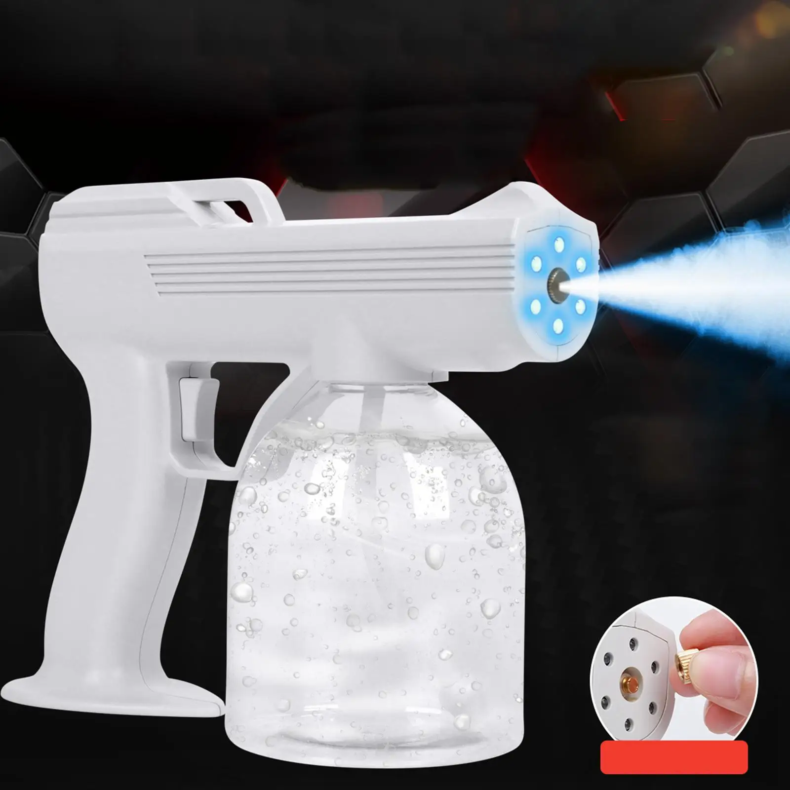 

600ML Sanitizer Sprayer Disinfectant Fogger Electric USB Machine Blue Light