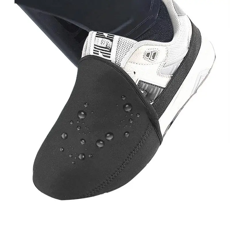

Bike Shoe Toe Covers Windproof Half-Length Cycling Overshoes Anti-Off Lock Shoe Function Waterproof Sole Protection For Road