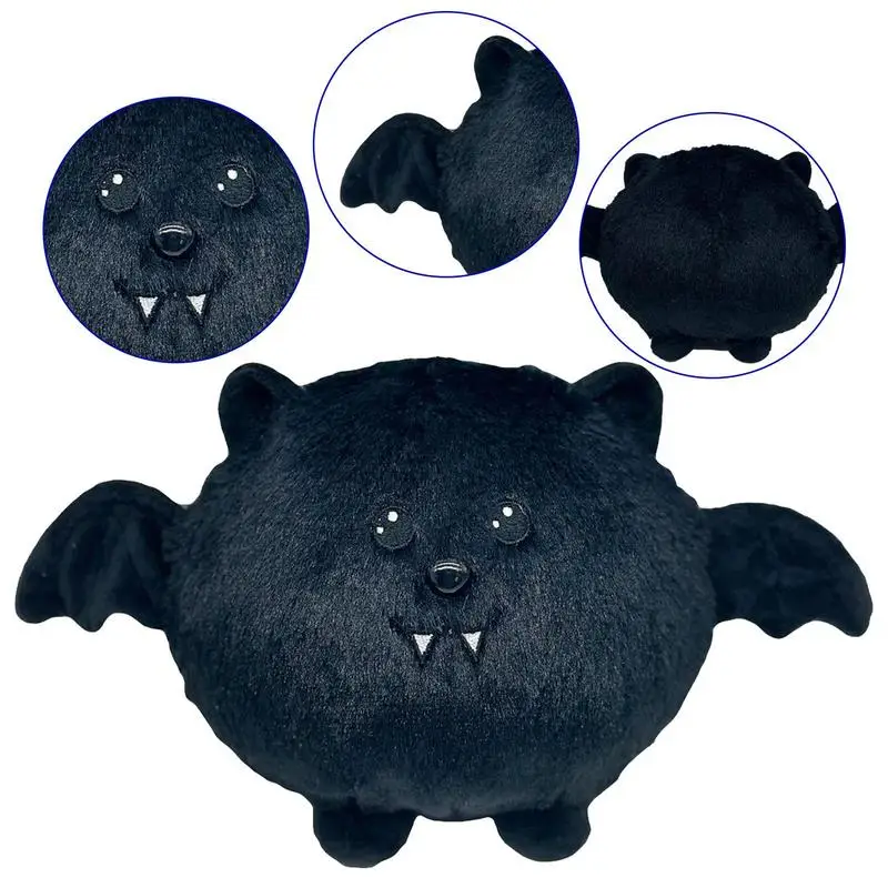 

Летучая мышь, плюшевые игрушки, Хэллоуин, черная искусственная плюшевая декоративная подушка, мягкая детская подушка с животными, мультяшная кукла летучая мышь, подарок на Хэллоуин