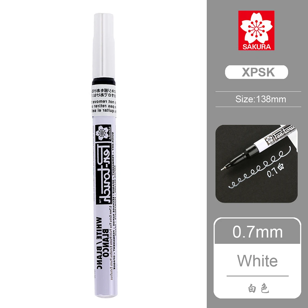 SAKURA масляные маркеры серебристые