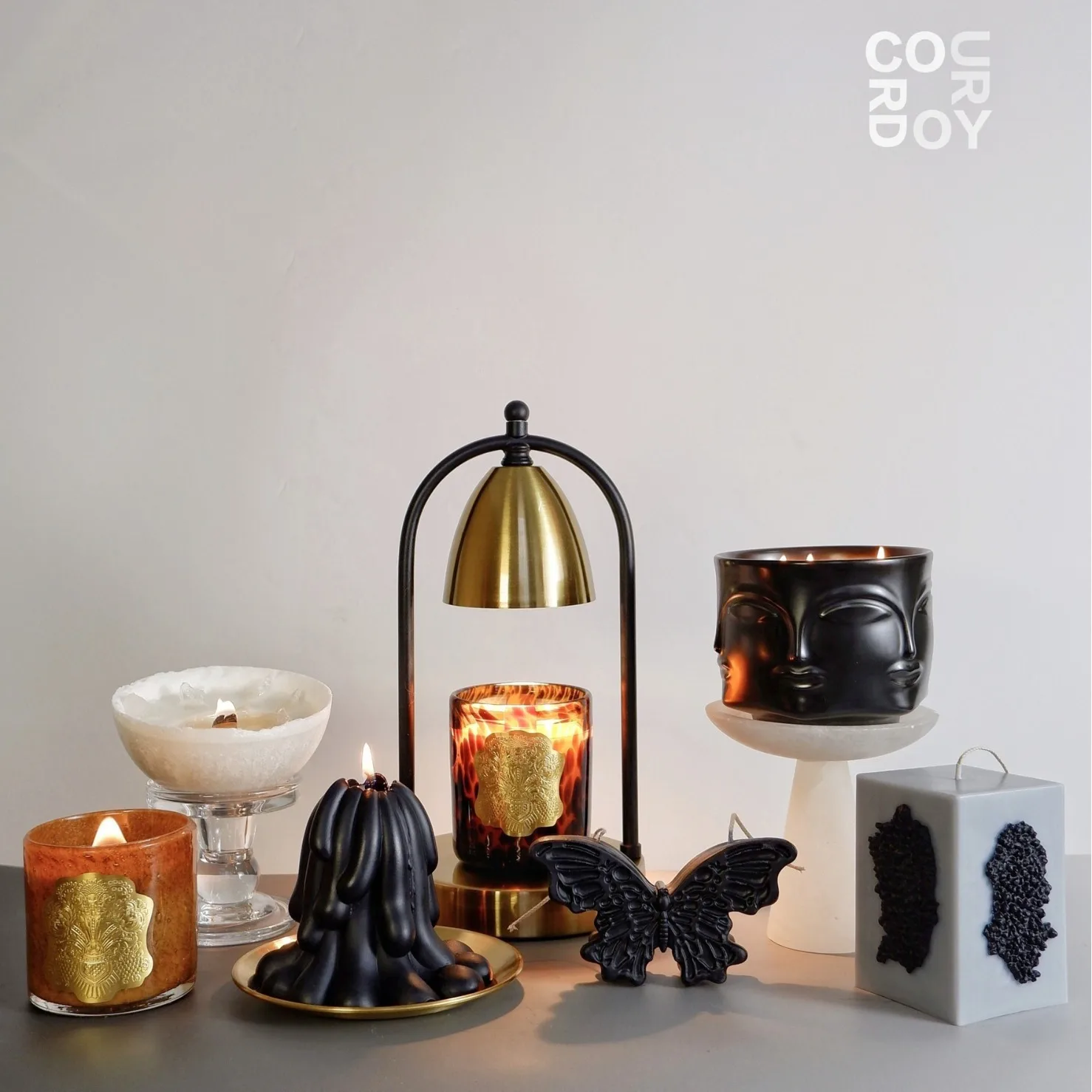 CORDEROY Черно-белая серая серия 2024 ароматерапевтические свечи ручной работы