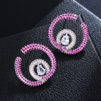 kellybola new trendy round earrings for women girl daily bridal wedding party jewelry christmas present gift high quality