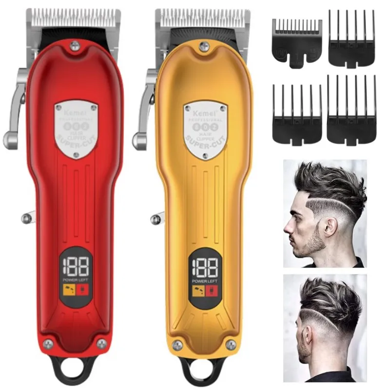 

Original Kemei Professional Hair Trimmer for Men Electric Hair Clipper Beard Rechargeable Hair Cutting Machine 10W Power KM-802