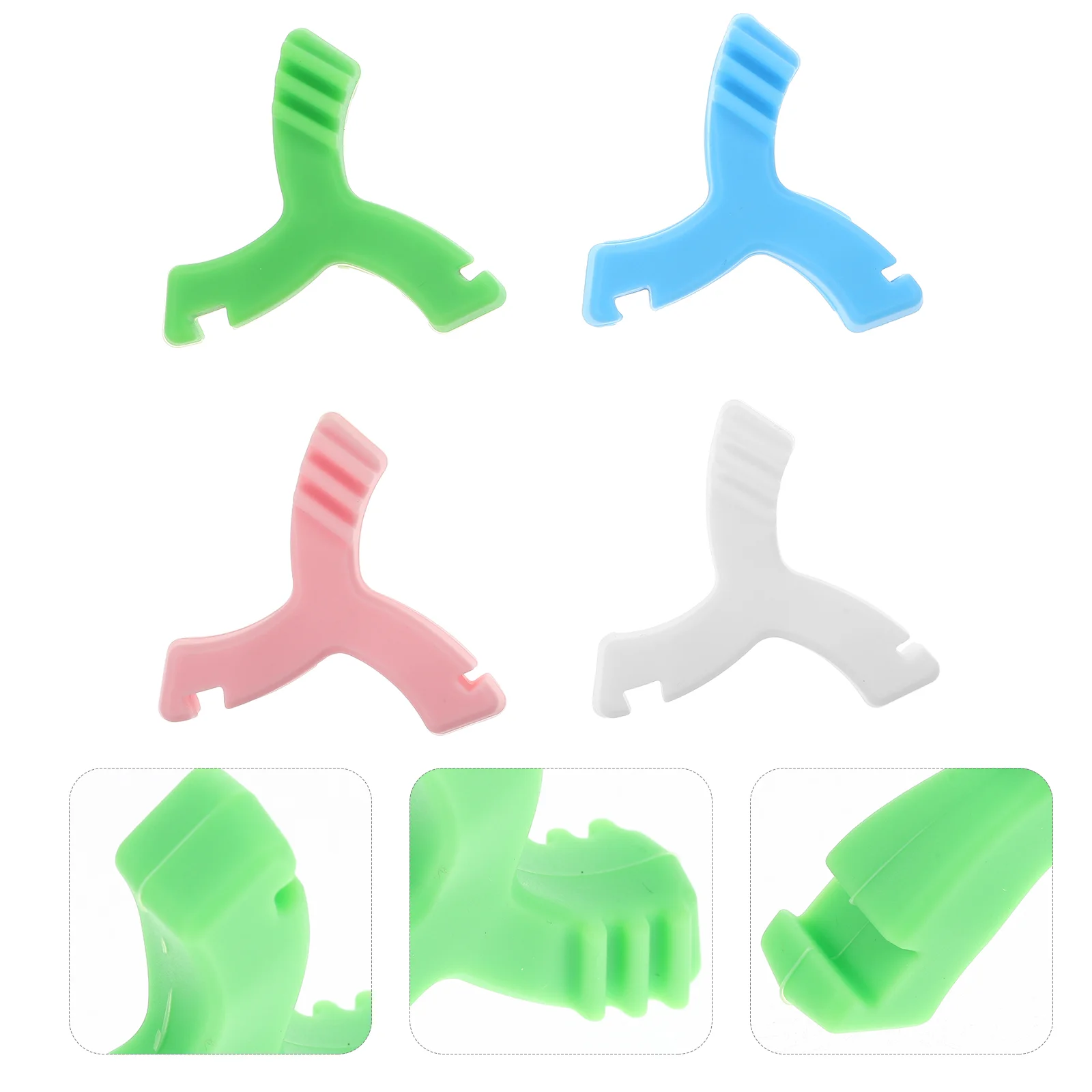 

4pcs Jaw Exerciser Orthodontics Chewing Device Silicone Teether Stick Trainer