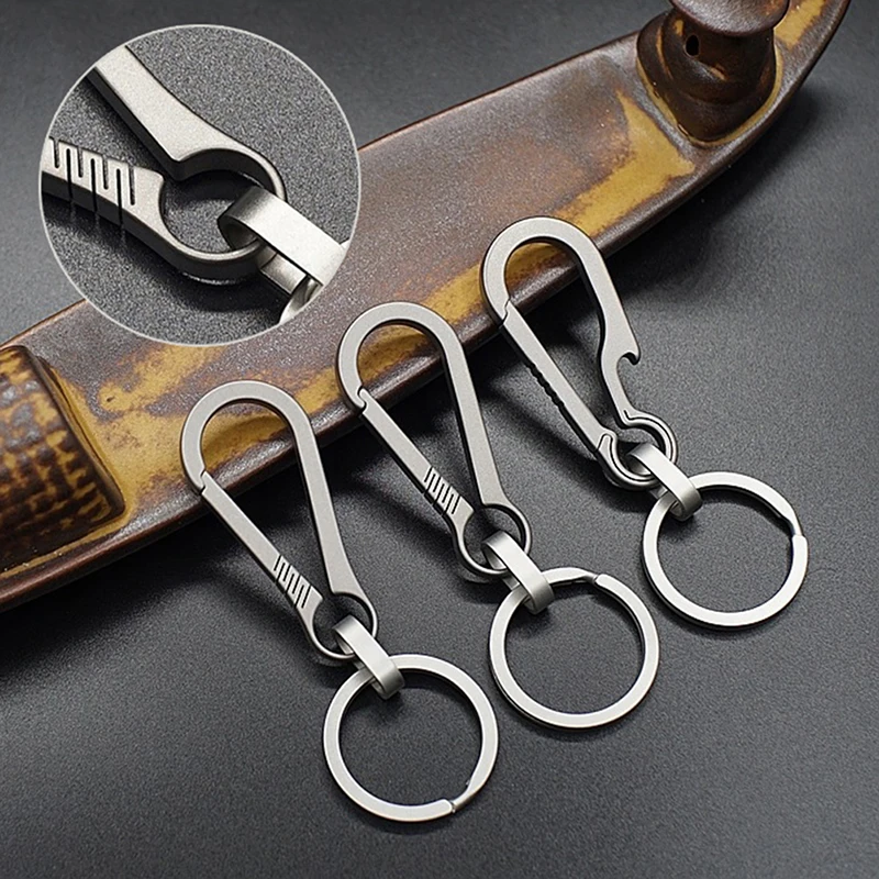 

Bottle Chain Waist Titanium Opener 8cm Beer Multi-function Keychain Tool Alloy Hanging Outdoor Carabiner Buckle Ring