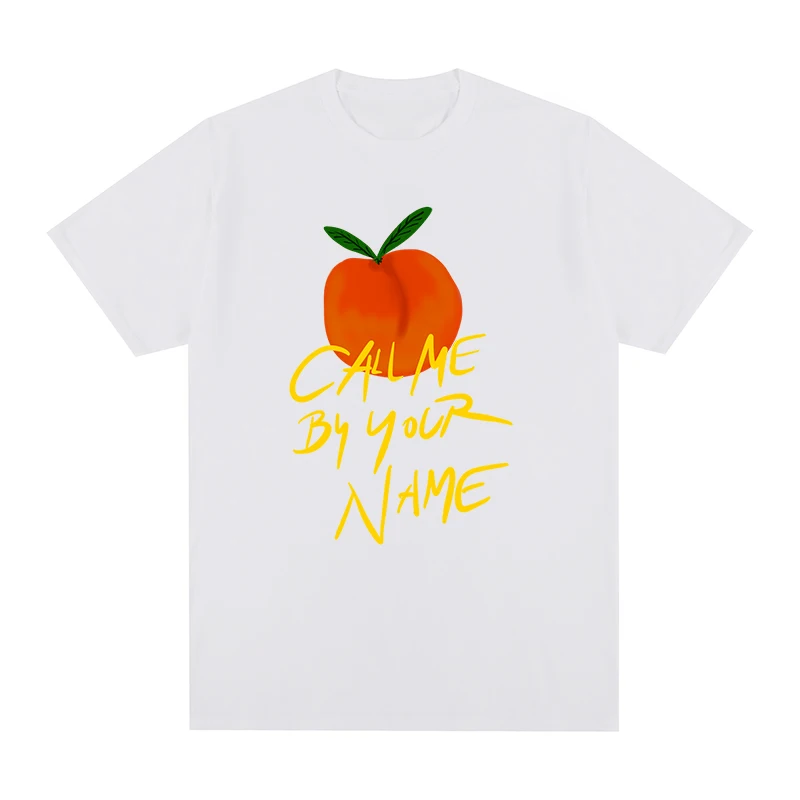 Call Me by Your Name CMBYN Peach T-shirt  Italy Timothee Chalamet Cotton Men T shirt New TEE TSHIRT Womens Tops Unisex