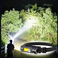portable cob led head lamp light car inspect light head flashlight usb rechargeable headlamp with magnet work light for camping