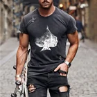 Мужская футболка, индивидуальная 3-D, Детская футболка с принтом, летняя с коротким рукавом, повседневная спортивная одежда.