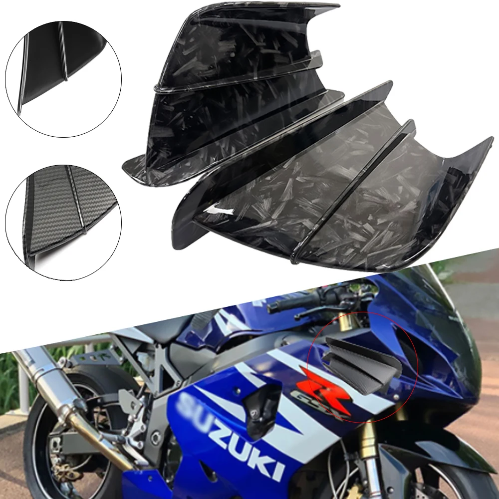 

Motorcycle Fairing Side Winglet Aerodynamic Wing Deflector Spoiler For SUZUKI Gsxr 600/750/1000 Winglet Aerodynamic Wing Kit