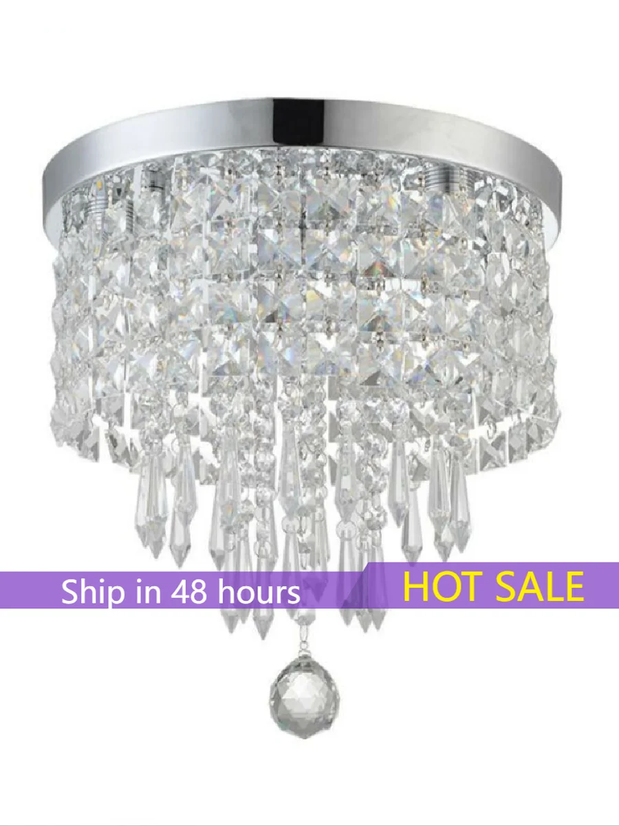 

AC110V-240V Led Crystal Chandelier Ceiling Lamp Plafon Lustre For Entrance Kitchen lights Chandeliers Fixtures Home Decor