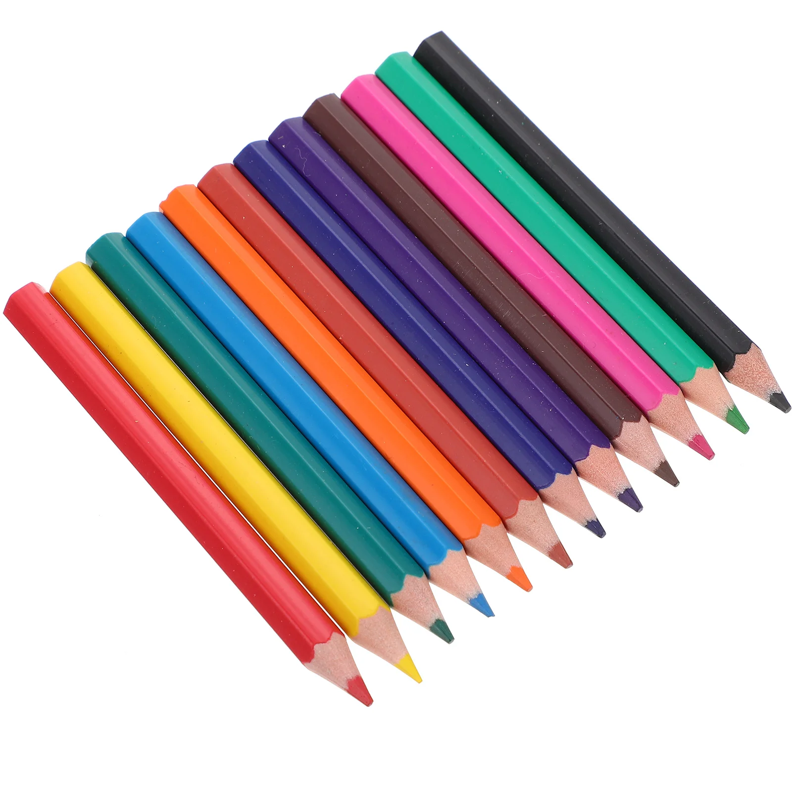 

6 Sets of Kids Drawing Pencils Plastic Colored Pencils Smooth Writing Children Mini Color Pencils