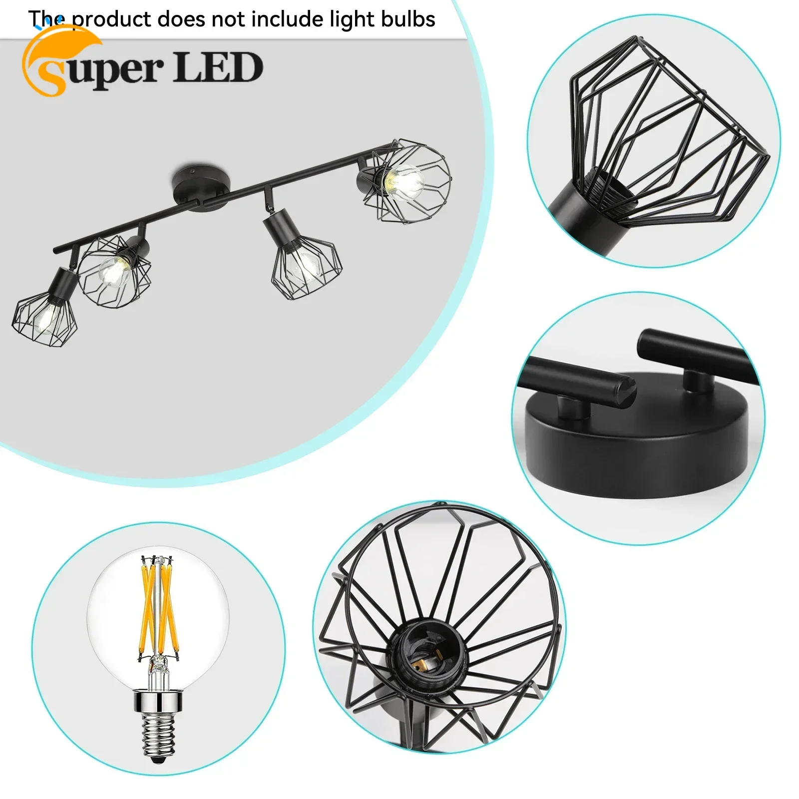 Элегантная лампа-подвеска с регулируемым углом 90-2/4 в 260 головок