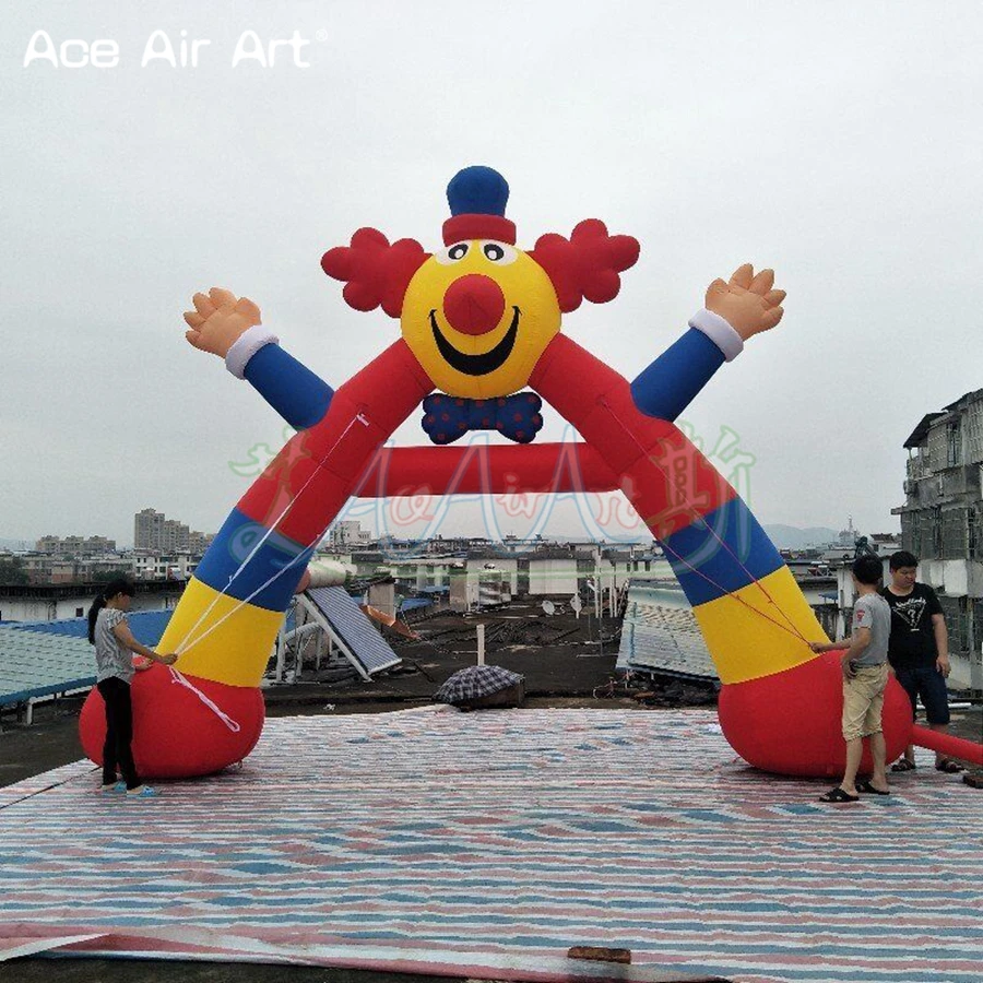 

2023 Beautiful and Colorful Inflatable Clown Arch Air Blown Entrance for Circus Performance or Advertising