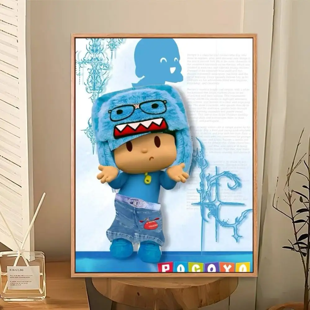 Фото Постер с мультяшным персонажем P-Pocoyo, идеальная космическая наклейка, самоклеящаяся, для офиса, домашнего кинотеатра, настенный декор, оригинальный подарок №2