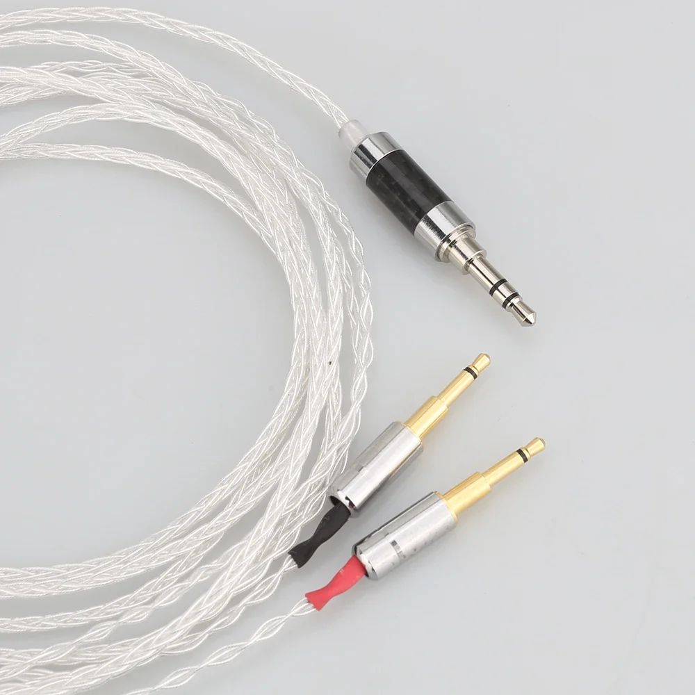 3 5 мм 8-ядерный посеребренный кабель для обновления наушников HE1000 HE400S HE560 Oppo PM-1 PM-2