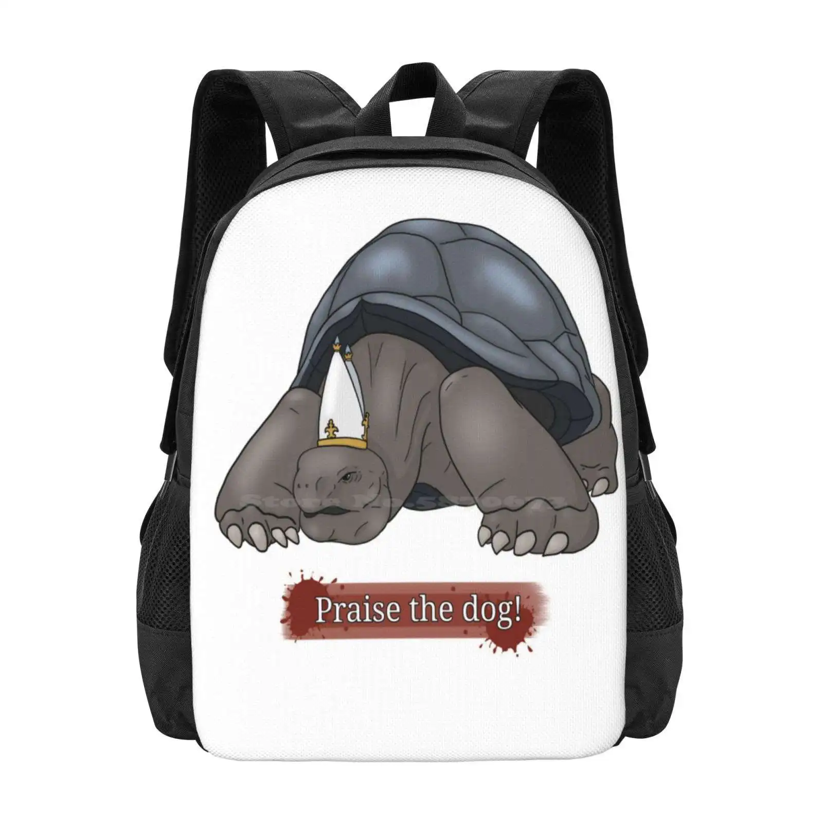 

Praise The Dog Hot Sale Backpack Fashion Bags Dog Pope Turtle Elden Ring Gaming Funny Joke Miriel Dark Souls Game No Tarnished