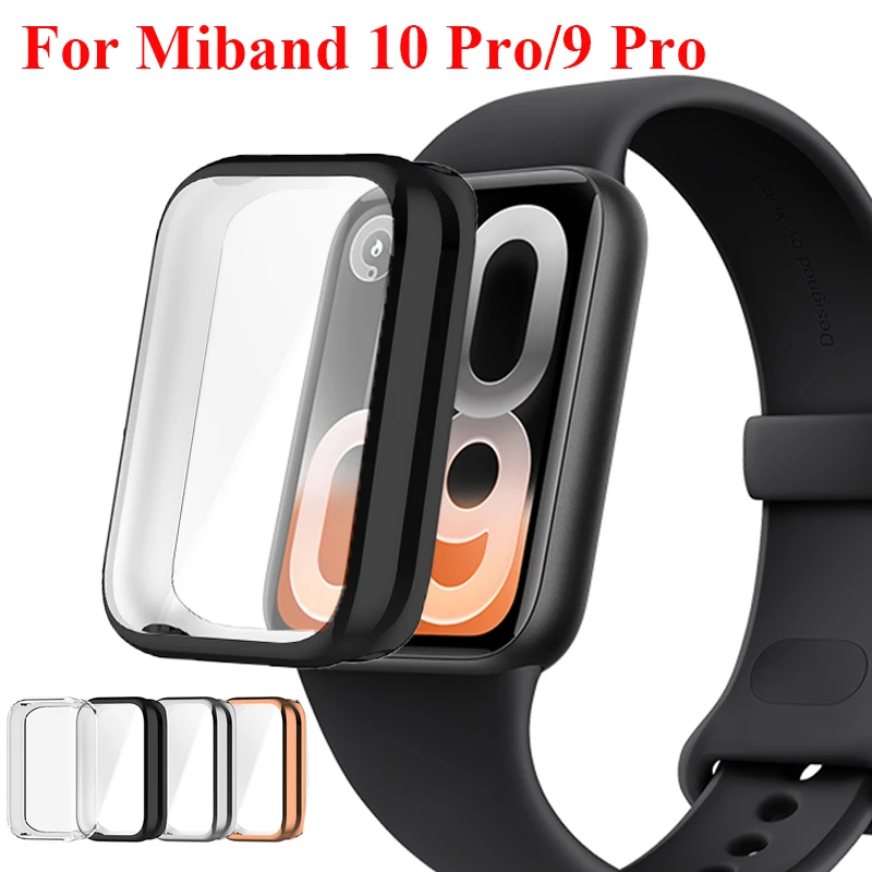 Фото Чехол из ТПУ для смарт-часов Xiaomi Mi Band 10 Pro, защитный чехол для Mi Band 9 Pro 10 Pro, защита экрана, бампер, аксессуары, накладка №1