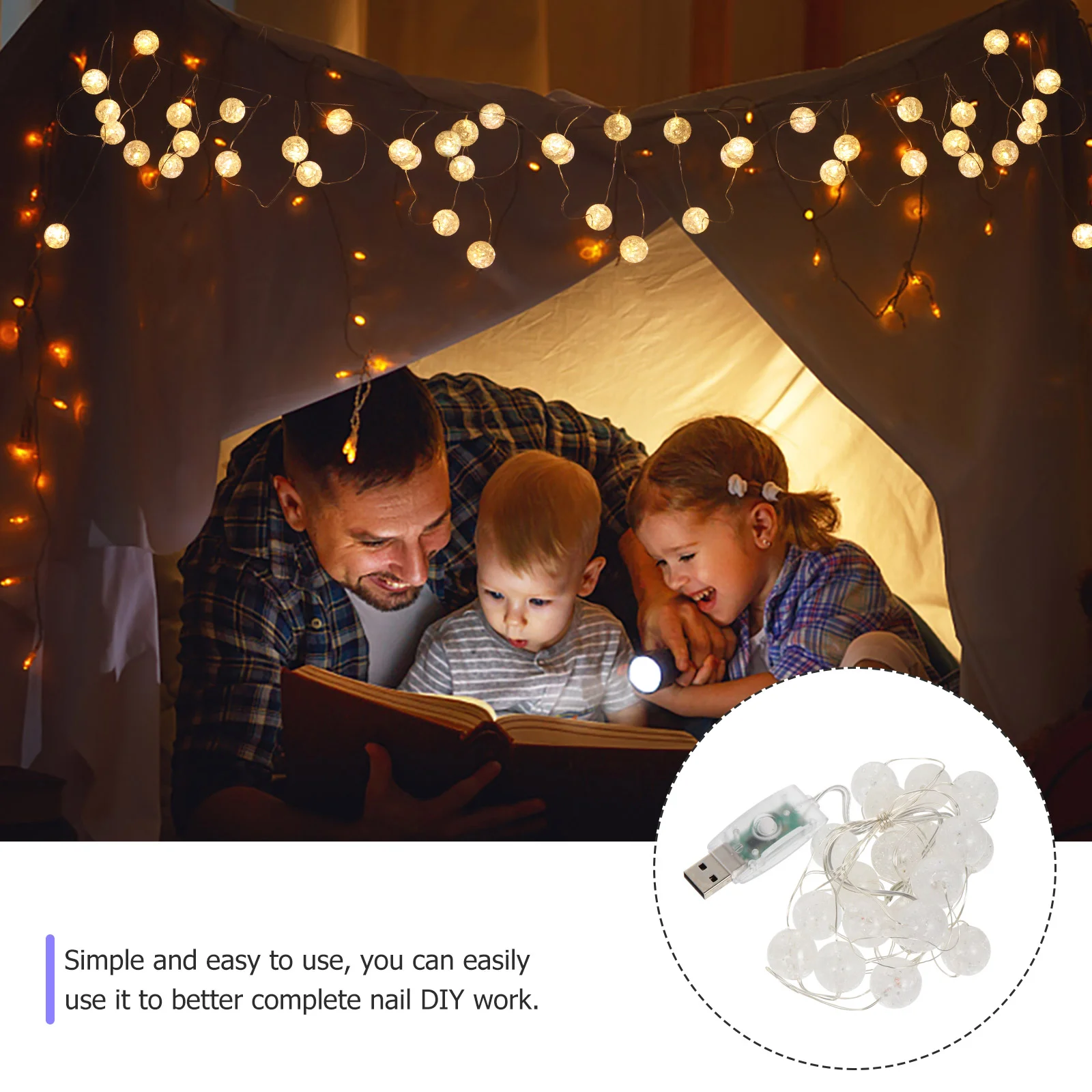 Трещина Шар Освещение Цепь Лампа Украшение Фестиваль Декор Форма Орнамент Столб