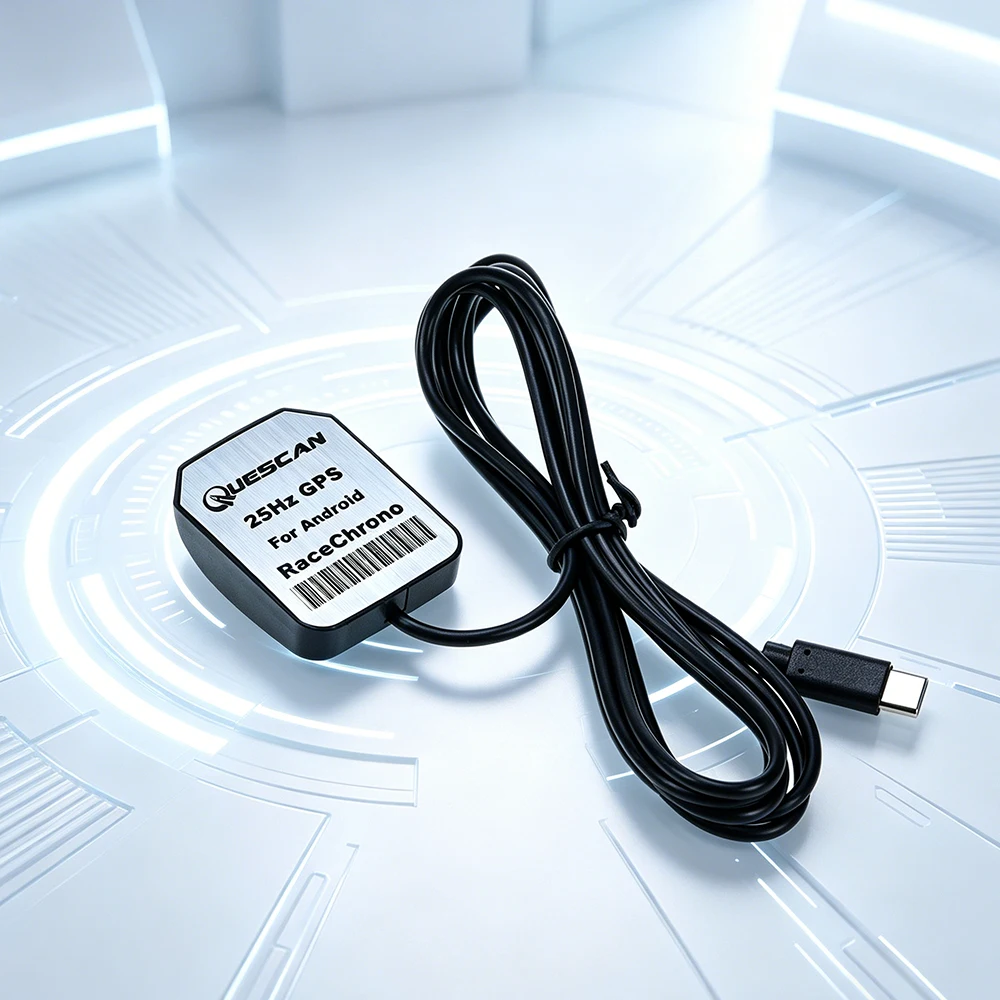 Фото GPS-приемник QUESCAN Android USB Type-C 25 Гц для RaceChrono GPS Galileo GLONASS BeiDou, для картинга, автоспорта, измерения времени на кругах, GPS 50 Гц №2