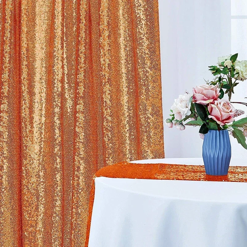 1 шт. розовый фон с блестками шторы 2 фута x 8 футов для свадебного украшения