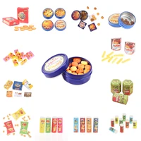 112 scale dollhouse miniature cookies box mini chocolate snacks box photo chips pretend play food for doll house kitchen toys