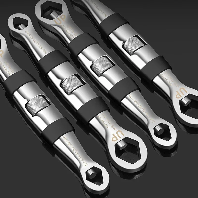 

Многофункциональный Универсальный Регулируемый кольцевой ключ, гаечный ключ из хромованадиевой стали, двухсторонний гаечный ключ, многофункциональный инструмент для разборки