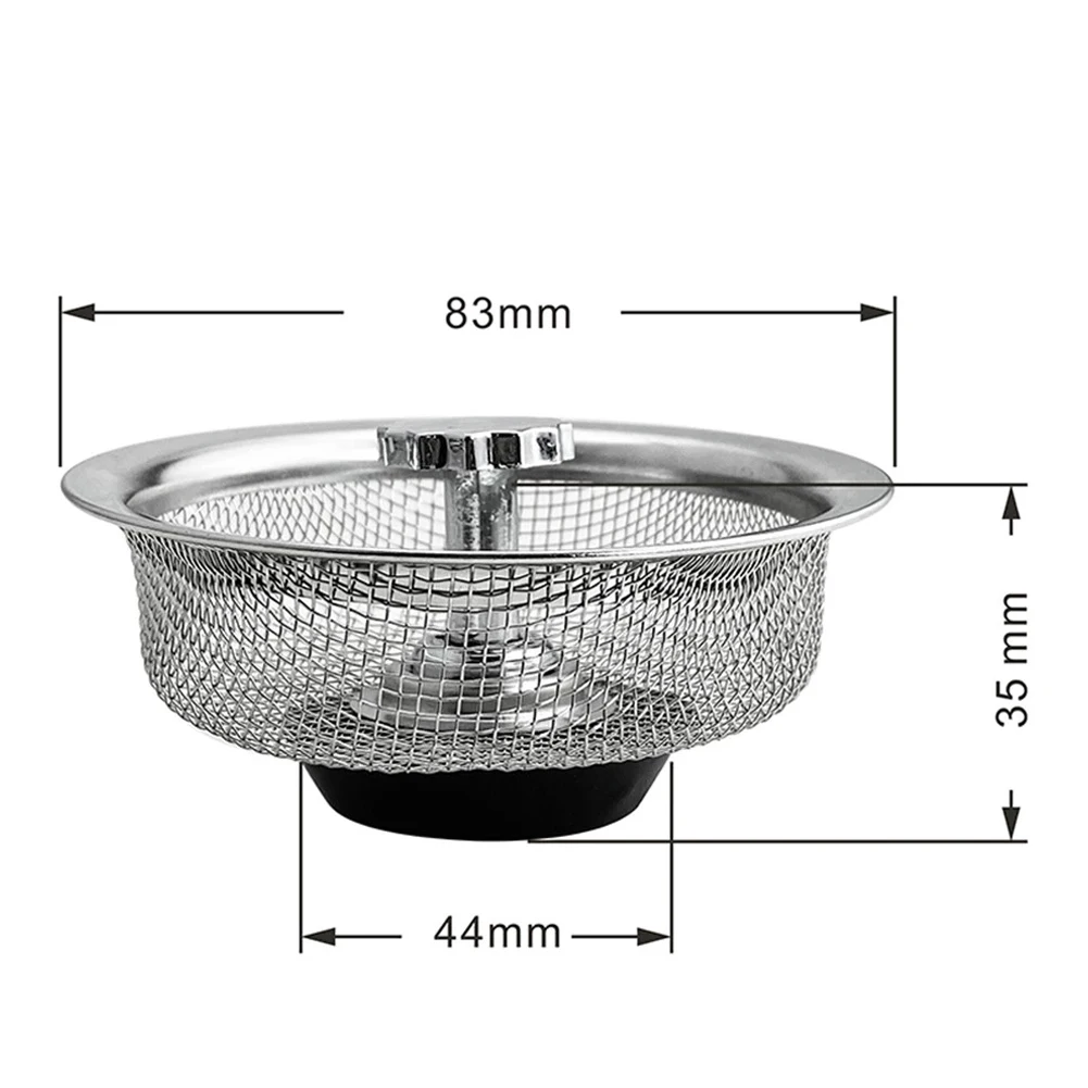 

Strainer Sink Filter Sewer Outfall Stainless Steel Waste Disposer 1pcs 8.3*3.5*4.4cm Accessories Parts Replacement