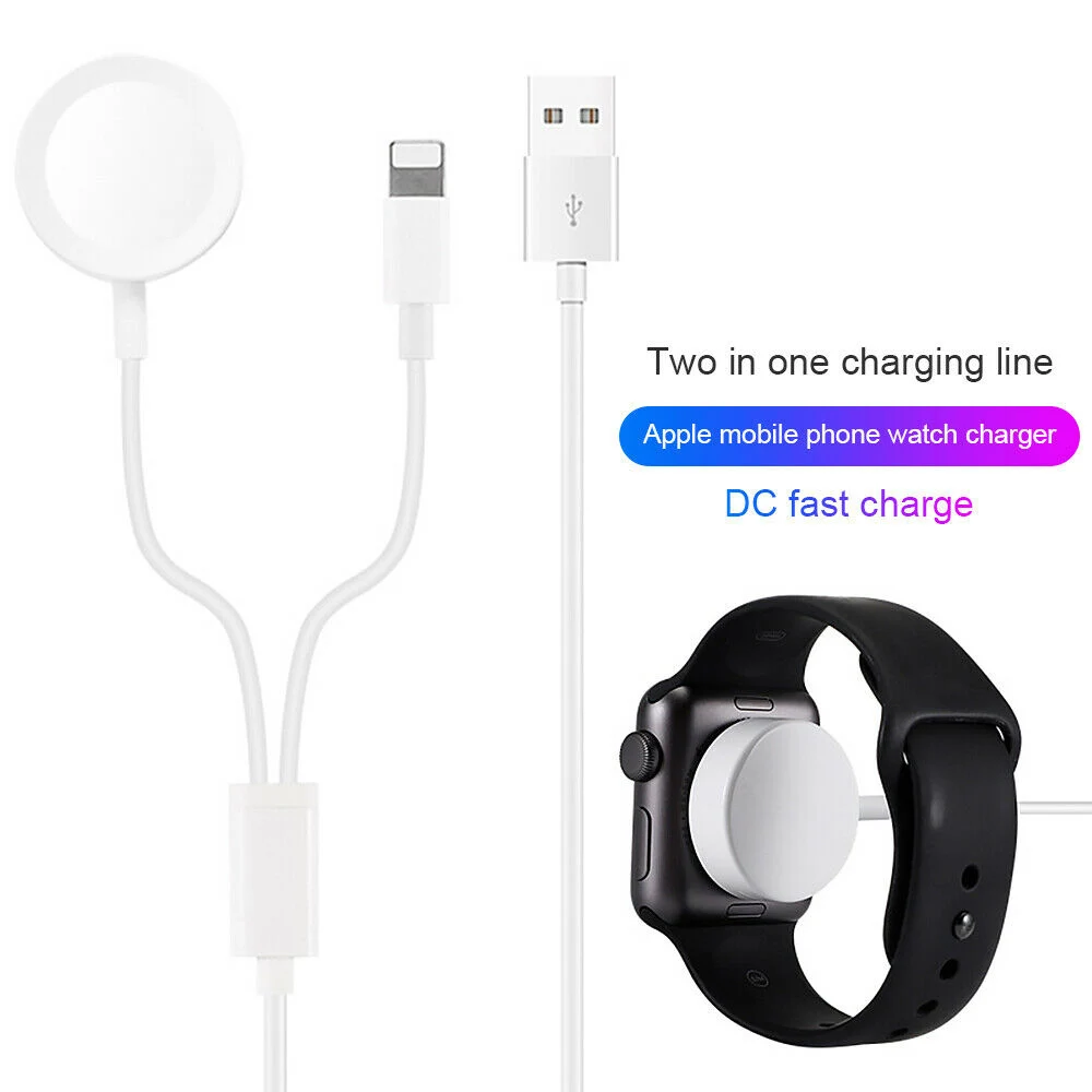 2 в 1 Беспроводное зарядное устройство для Apple Watch Series 5 3 4 USB Магнитный зарядный