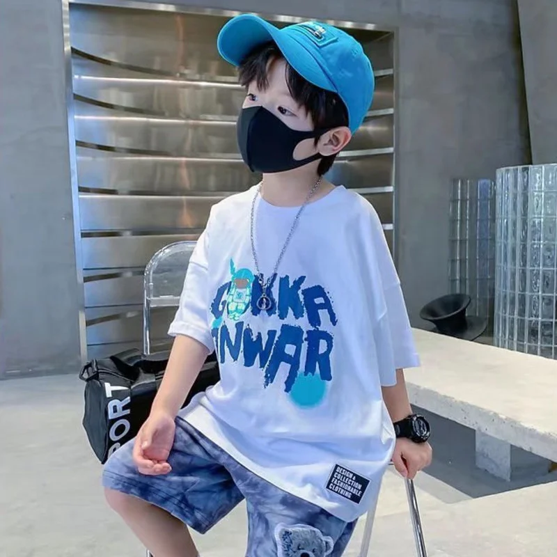 

Boys Cartoon Short-sleeved T-shirt Children's Clothing Summer Children's Half-sleeved Top Baby Bottoming Shirt Korean Version