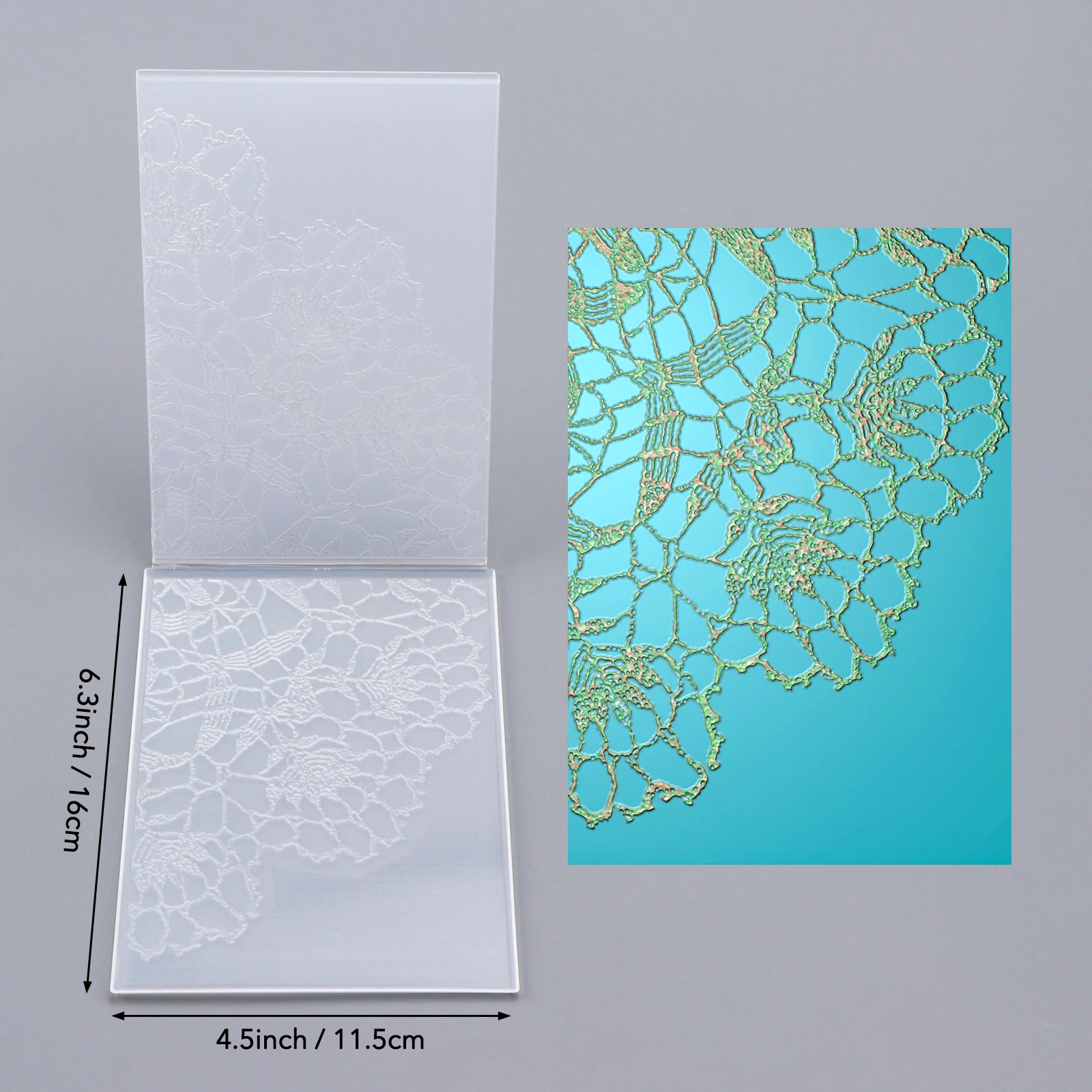 Папка с 3D-тиснением Doily и подходящие штампы для добавления текстурированных