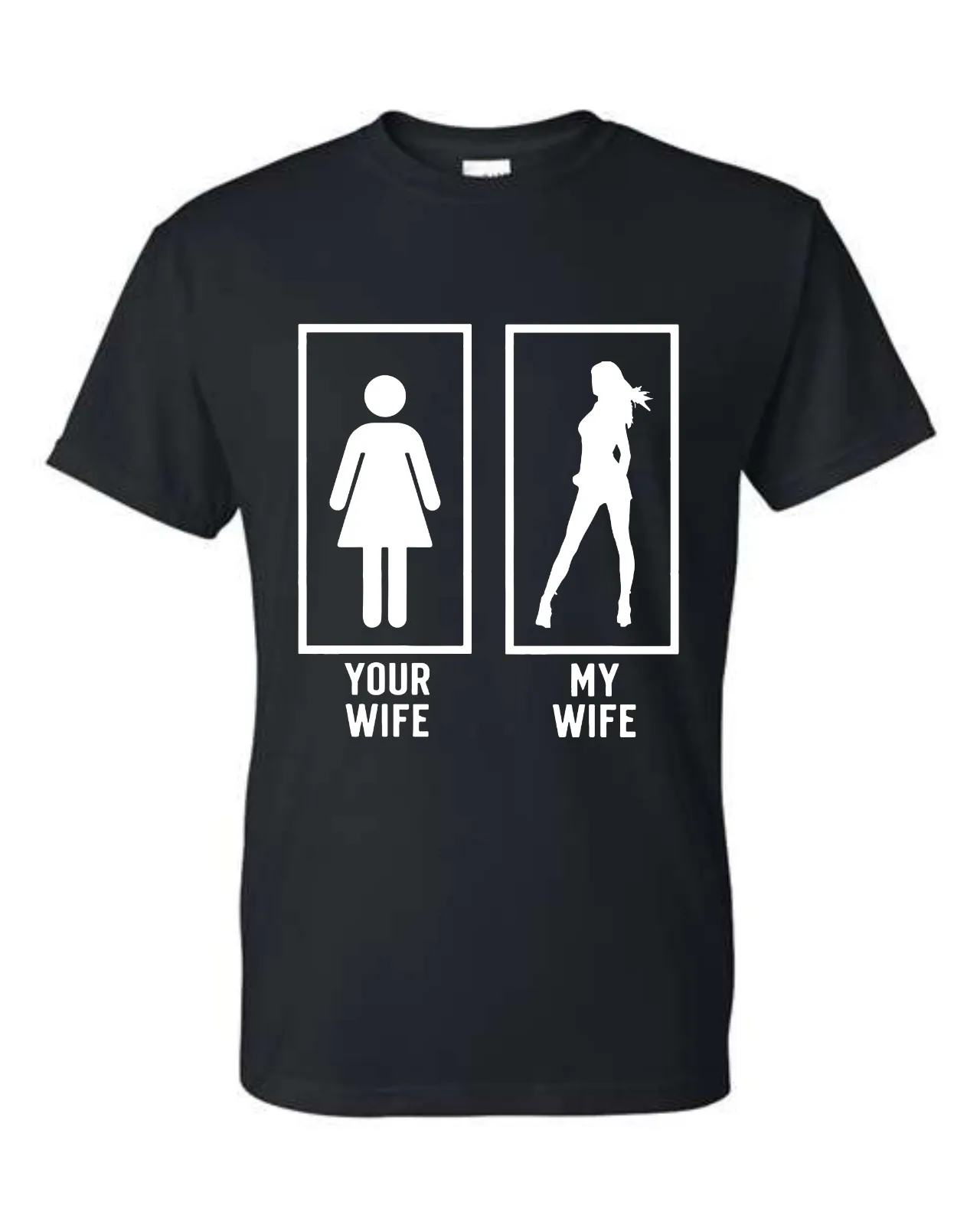 Футболка мужская смешная с надписью Ваша жена моя