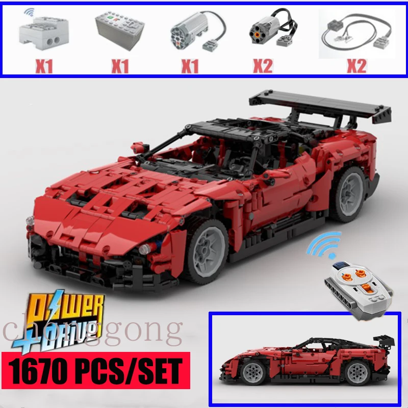 Новинка 2019, MOC, радиоуправляемая функция питания, подходят для фотографий, MOC-18800 Aston Martin, наборы строительных блоков, кирпичи, игрушки, подарок на день рождения