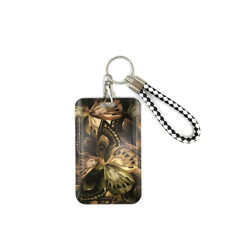 

Vintage Butterfly Creative Lanyard Card Holder Student Hanging Neck Phone Lanyard Badge Subway Access Card Holder Accessories