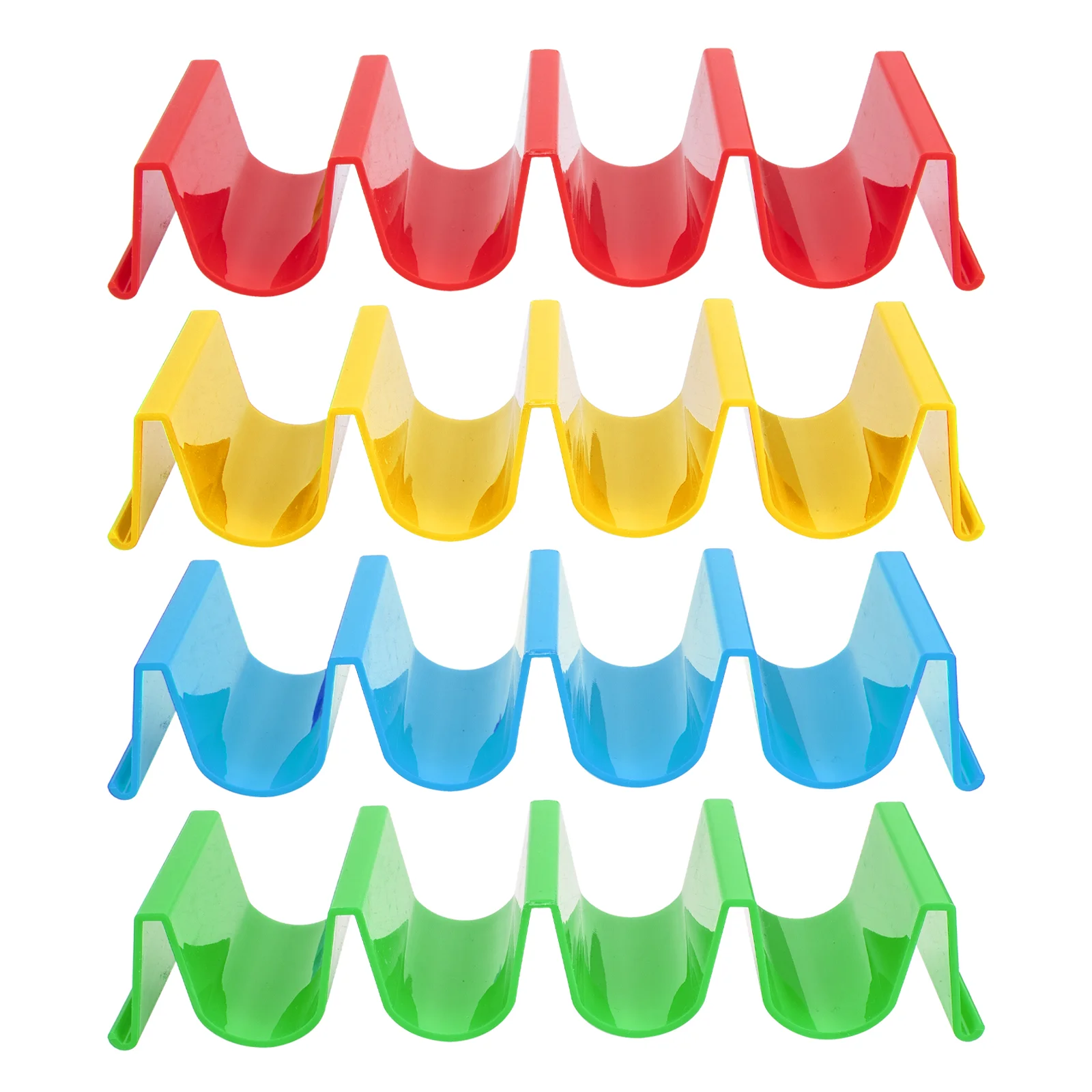 

4Pcs Taco Support Holder Taco Stands Colorful Pancake Holder Chicken Rolls Holder