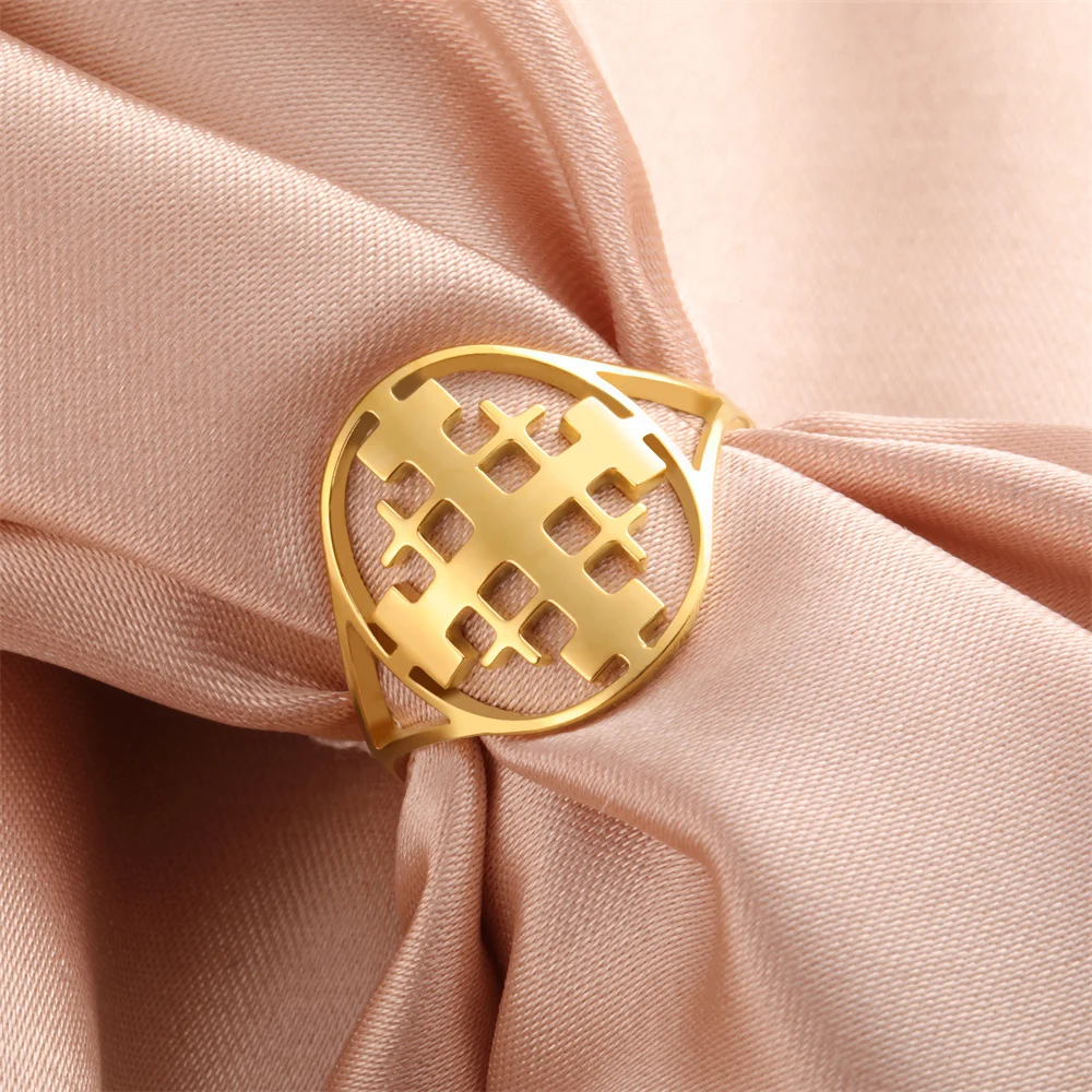 EUEAVAN святое дневное кольцо для женщин мужчин из нержавеющей стали Рыцарь